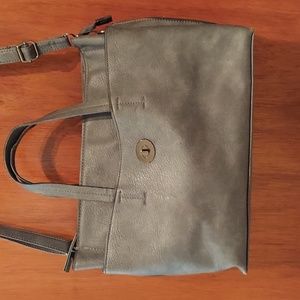 Bueno Gray Satchel Handbag